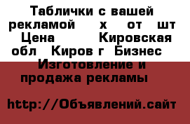 Таблички с вашей рекламой  600х400 от 10шт › Цена ­ 199 - Кировская обл., Киров г. Бизнес » Изготовление и продажа рекламы   